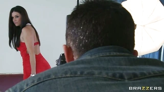 India Summer wearing nothing but high heels posing nude