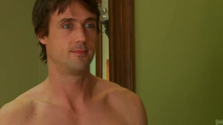 Sexy gardener Nicole Aniston get naked and cant wait to show him her hairy bush