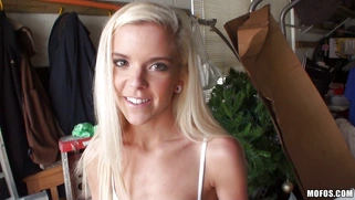 Halle Von shows her tight smooth pussy to the camera