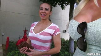 Curvy girls Summer Brielle and Kylie Rogue go around town