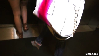 Kylie Rogue and Summer Brielle show each other those fine titties in the hallway