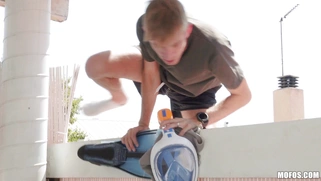 Ginebra Bellucci playing with vibrator as Danny D spies on her