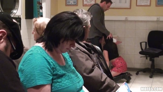 Ava Dalush is sucking cock in the laundromat