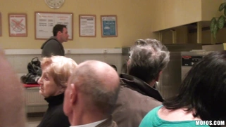 Ava Dalush is sucking cock in the laundromat