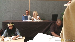 Kayla Kayden teased her classmate right in the classroom