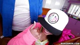 Cute Latina Ruby Rayes meets Shane Diesel and his giant cock