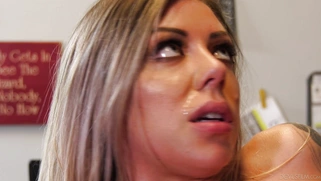 Karma Rx in fishnet stockings gets banged by Codey Steele