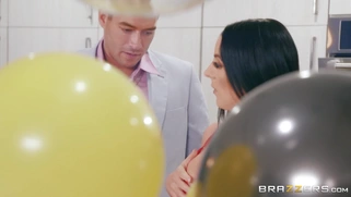 Angela White's husband fell dozing but she is horny