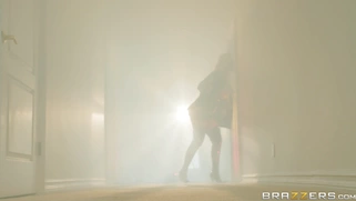 Firefighter Nicolette Shea caught Ricky with his cock in his hands