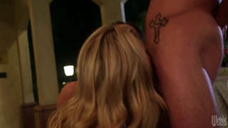 Two sexy bitches Chanel Preston and Jessa Rhodes giving him a blowjob