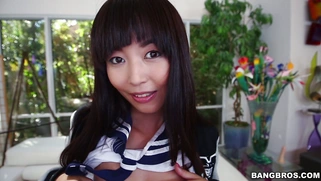 Asian babe Marica Hase has a nice rack of natural tits