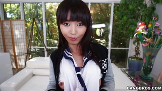 Asian babe Marica Hase has a nice rack of natural tits