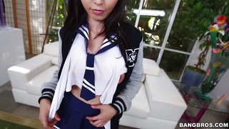 Asian babe Marica Hase has a nice rack of natural tits