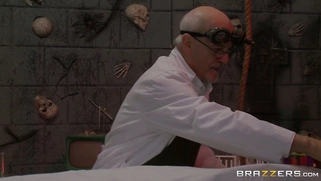 Dr. Frankenslut has finally created the ultimate slut, Audrey Bitoni