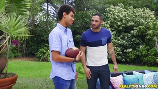 Guys spy on Lexi Luna changes her clothes