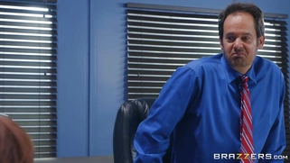 Syren De Mer is sucking cock in the office