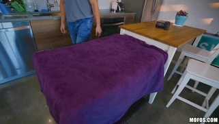 Paris White is sucking the big cock in the cage