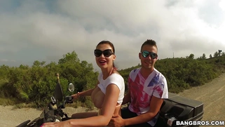 Aletta Ocean four wheeling through some Spanish hills