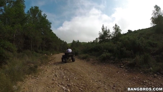 Aletta Ocean four wheeling through some Spanish hills