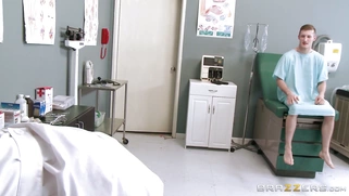Slutty doctor Nina Elle seducing her patient