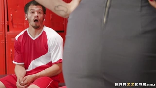 Head coach Missy Martinez came to the locker room