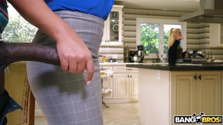 Bridgette B is sucking Isiah's huge cock and his GF is none the wiser