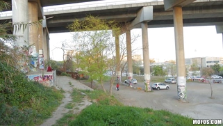 Alyssa Reece gets fucked doggystyle outdoors