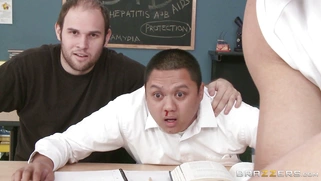 Laura Bentley spread her legs wide open so the students could take a look at her vagina