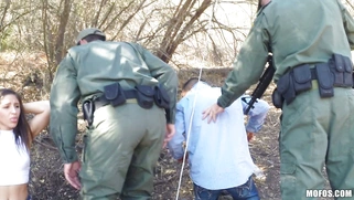 Bella Danger gets arrested and undressed by a border patrol