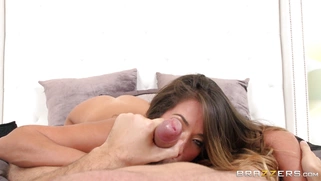 Half Asian half Latina chick Eva Lovia sucks thick dick in POV