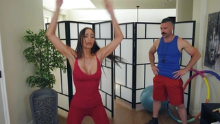 Desiree Dulce does fitness with her personal trainer Charles Dera