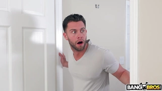 Aryana Adin caught the guy spying on her in the shower