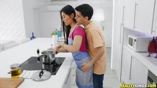 Katana Porn met her new stepbro Jordi