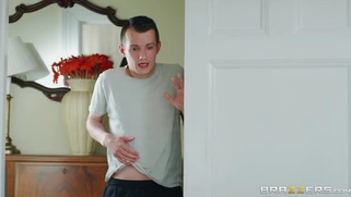 Sam Bourne spies on Rebecca Jane Smythe playing with her pussy