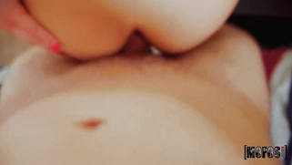 Blonde Khloe Kapri rides the hard rod in POV