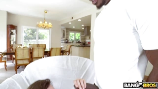 MILF Krissy Lynn is sucking the huge black dick