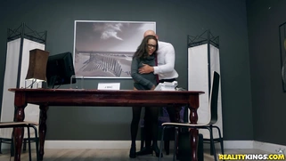 Lana Mars gets her face fucked by Jmac in the office