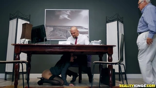 Lana Mars gets her face fucked by Jmac in the office