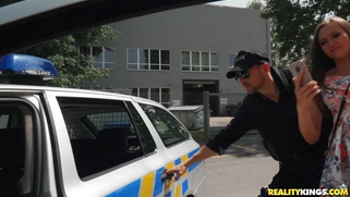 Stacy Cruz gets pussy licked by the officer Everhard