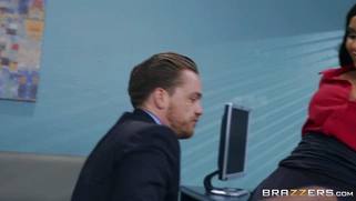 Aaliyah Hadid gets her face fucked on the desk