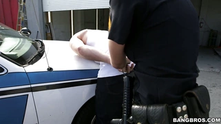 Horny officer Molly Jane has the culprit eat her pussy