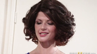 Joslyn James caught her stepdaughter Lucy Tyler giving a sloppy blowjob