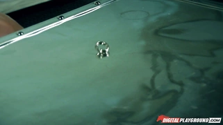 Gorgeous brunette Nikki Benz has earned a big sticky facial