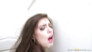 Amateur whore Zoe Wood gets fucked in the toilet cab