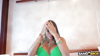 Cuban Luna Star is sucking cock in POV