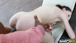 Aria Haze gets her pussy penetrated by the enormous black dick