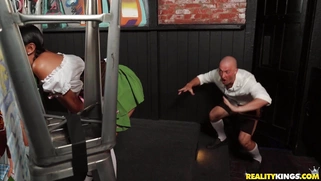 Abella Danger and Gianna Dior are sucking cock at the Oktoberfest