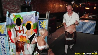 Abella Danger and Gianna Dior are sucking cock at the Oktoberfest