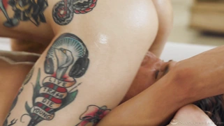 Joanna Angel gives nice blowjob to Tyler Nixon