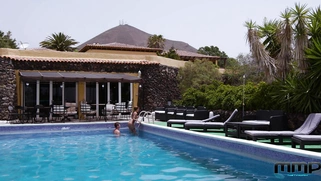 Silvia Dellai is sucking the cock under the water